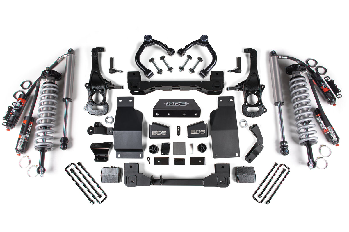 6 Inch Lift Kit FOX Coil-Over Chevy Silverado or GMC Sierra 1500 19-26 4WD Diesel - FOX 2.5 Performance Elite Coil-Over / FOX 2.0 Performance Series Shock