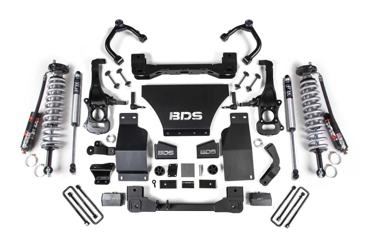 4 Inch Lift Kit FOX Coil-Over Chevy Trail Boss or GMC AT4 1500 19-26 4WD Gas - FOX 2.5 Performance Elite Coil-Over / FOX 2.0 Performance Series Shock