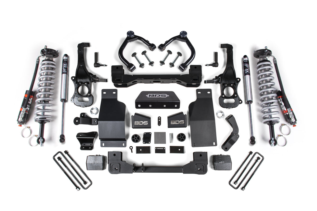 4 Inch Lift Kit FOX Coil-Over Chevy Trail Boss or GMC AT4 1500 20-26 4WD Diesel - FOX 2.5 Performance Elite Coil-Over / FOX 2.0 Performance Series Shock