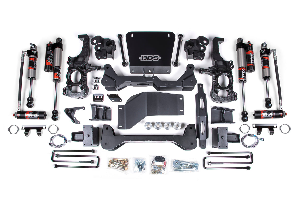 6.5 Inch Lift Kit FOX Performance Elite Silverado/Sierra 2500HD/3500HD 20-24 4WD - 6 Inch Block Kit Without Overload