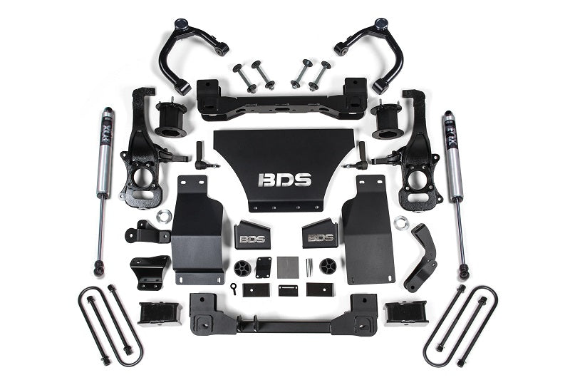 25-Up Silverado/Sierra 1500 4WD 4 Inch Suspension Lift Kit V8 Gas 3 Inch Rear Block Spacer Front - Strut Spacer