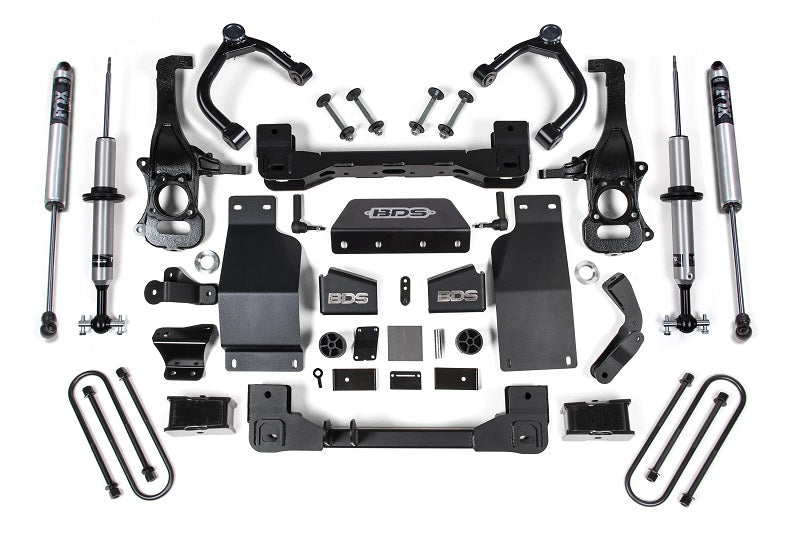 25-Up Silverado/Sierra 1500 4WD 4 Inch Suspension Lift Kit 3.0 Diesel/2.7 Gas 3 Inch Rear Block Spacer Front - NX2 Nitro Series / Strut Spacer