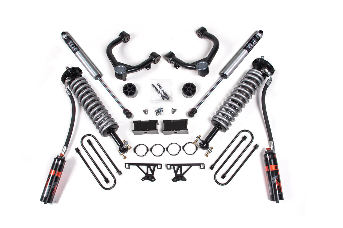 25-26 Chevy/GMC 1500 4WD 3.5 Inch Suspension Lift Kit, 1.5 Inch Rear, Block - FOX 2.5 Performance Elite Coil-Over / FOX 2.5 Performance Elite Series Shock