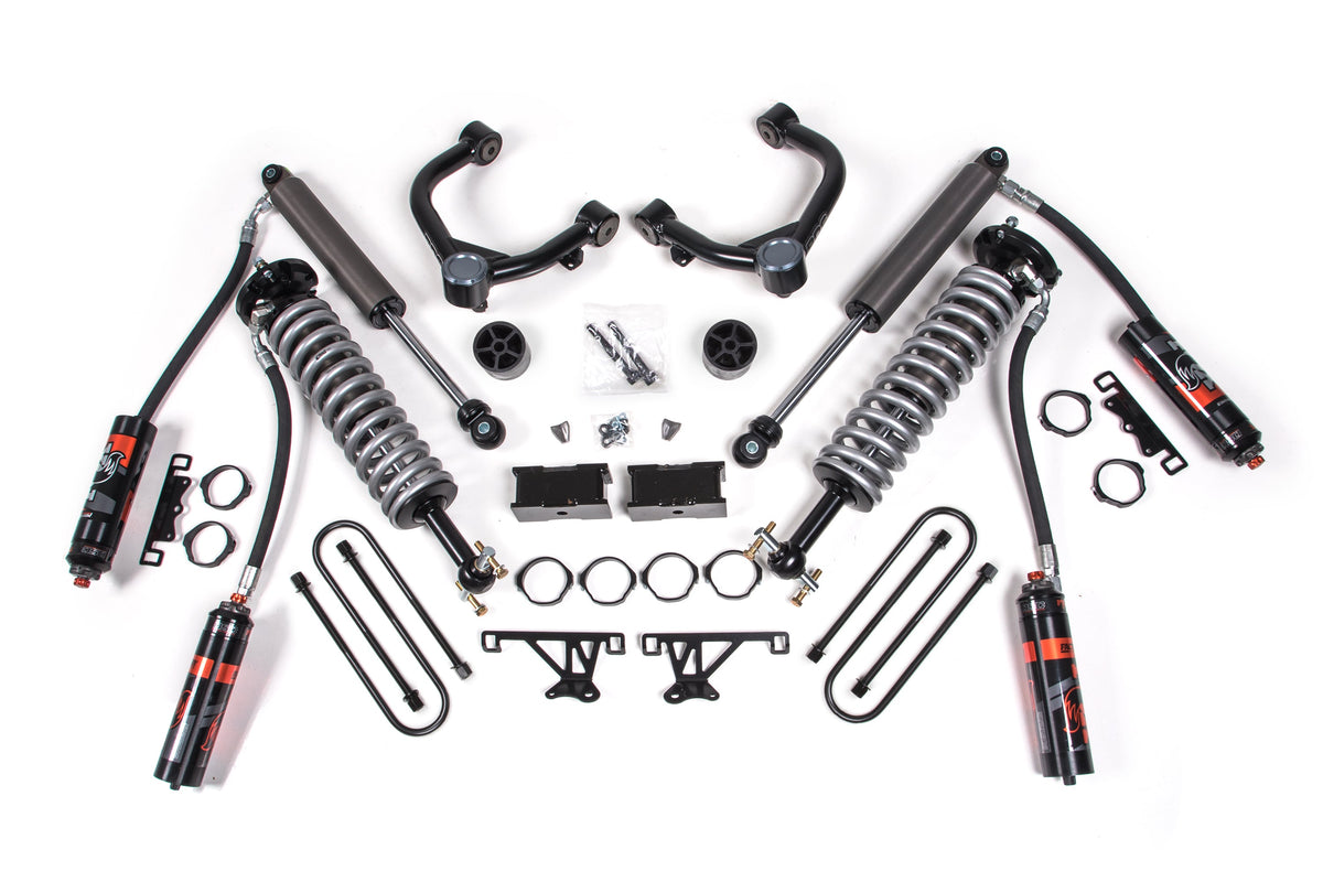 25-26 Chevy/GMC 1500 4WD 3.5 Inch Suspension Lift Kit, 1.5 Inch Rear, Block - FOX 2.5 Performance Elite Coil-Over / FOX 2.0 Performance Series Shock