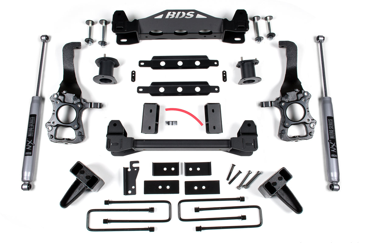 6 Inch Lift Kit Ford F150 15-20 2WD - 4 Inch Block Kit / FOX 2.0 Performance Series