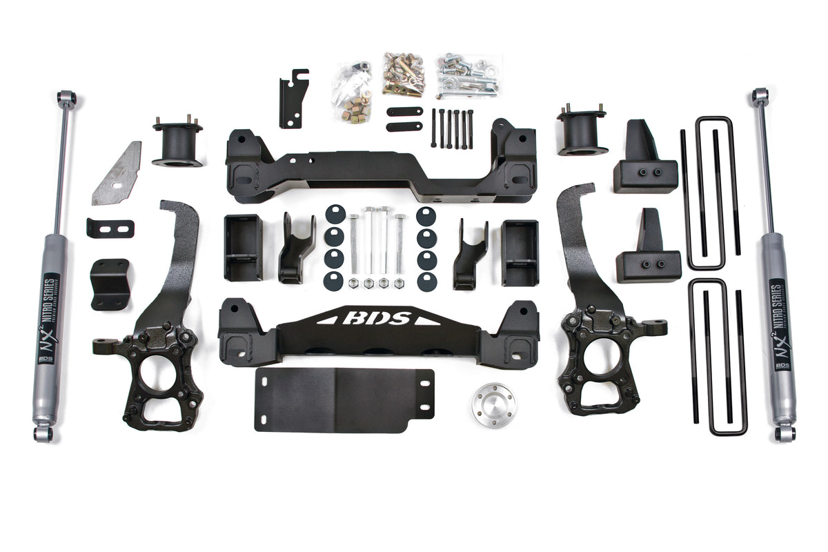 4 Inch Lift Kit Ford F150 2014 4WD - 2 Inch Block Kit / NX2 Nitro Series