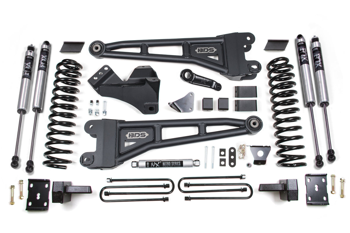 6 Inch Lift Kit w/ Radius Arm Ford F250/F350 Super Duty 08-10 4WD Gas - Block Kit Without Factory Overload / FOX 2.0 Performance Series
