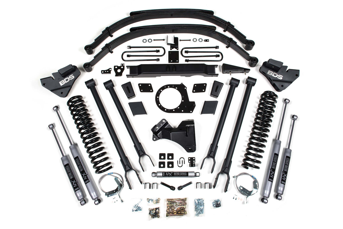 9 Inch Lift Kit w/ 4-Link Ford F250/F350 Super Duty 20-22 4WD Gas - FOX 2.0 Performance Series