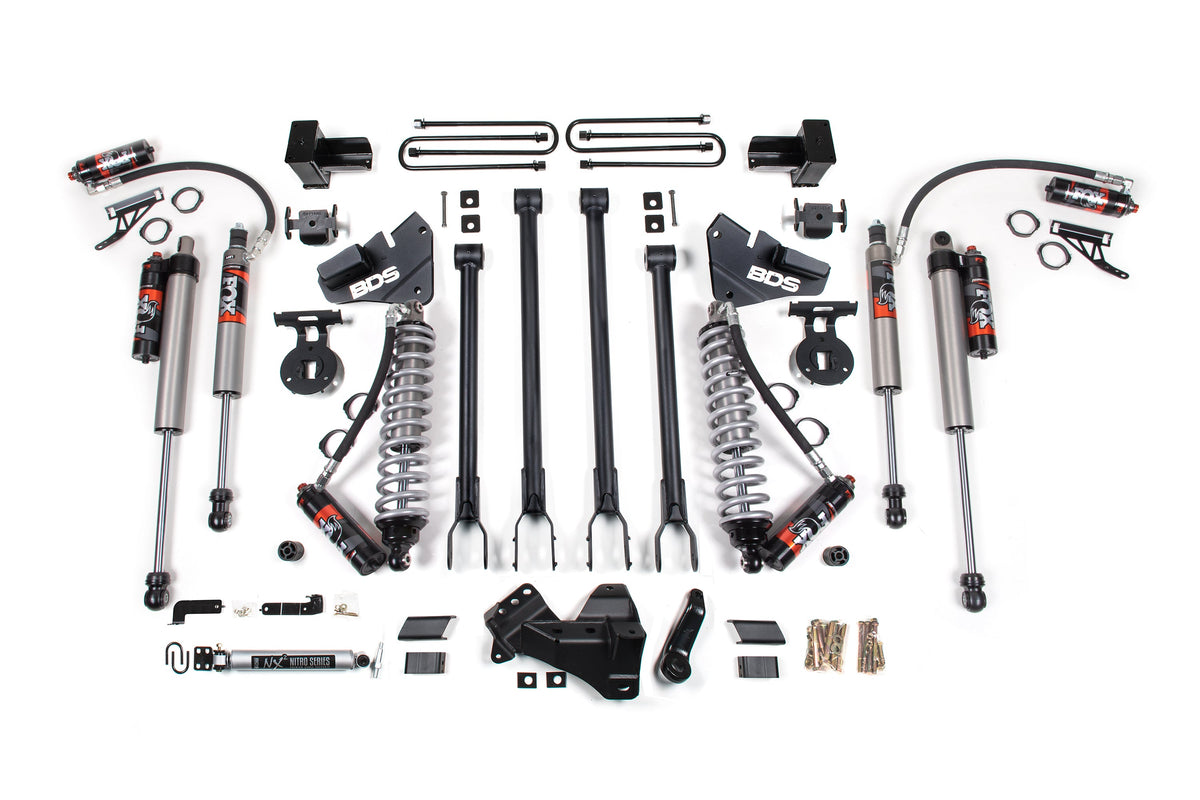 20-22 Ford F-350 Dually 4WD 4 Inch 4-Link Suspension Lift Kit, 2 Inch Rear, Block, Diesel - FOX 2.5 Performance Elite