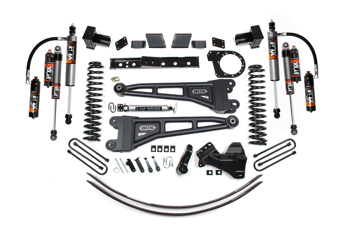 7 Inch Lift Kit w/ Radius Arm Ford F250/F350 Super Duty 20-22 4WD Diesel - 6 Inch Block Kit / FOX 2.5 Performance Elite