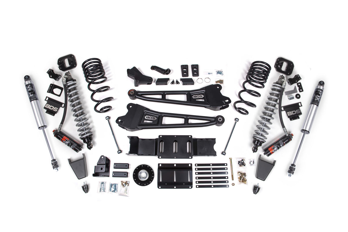 2025 Ram 2500 4WD (Diesel) 6 Inch Radius Arm Suspension Lift Kit, 4.5 Inch Rear Lift, Coil Spring - Coil-Over/Rubber Bump Stop / FOX 2.5 Performance Series HTO