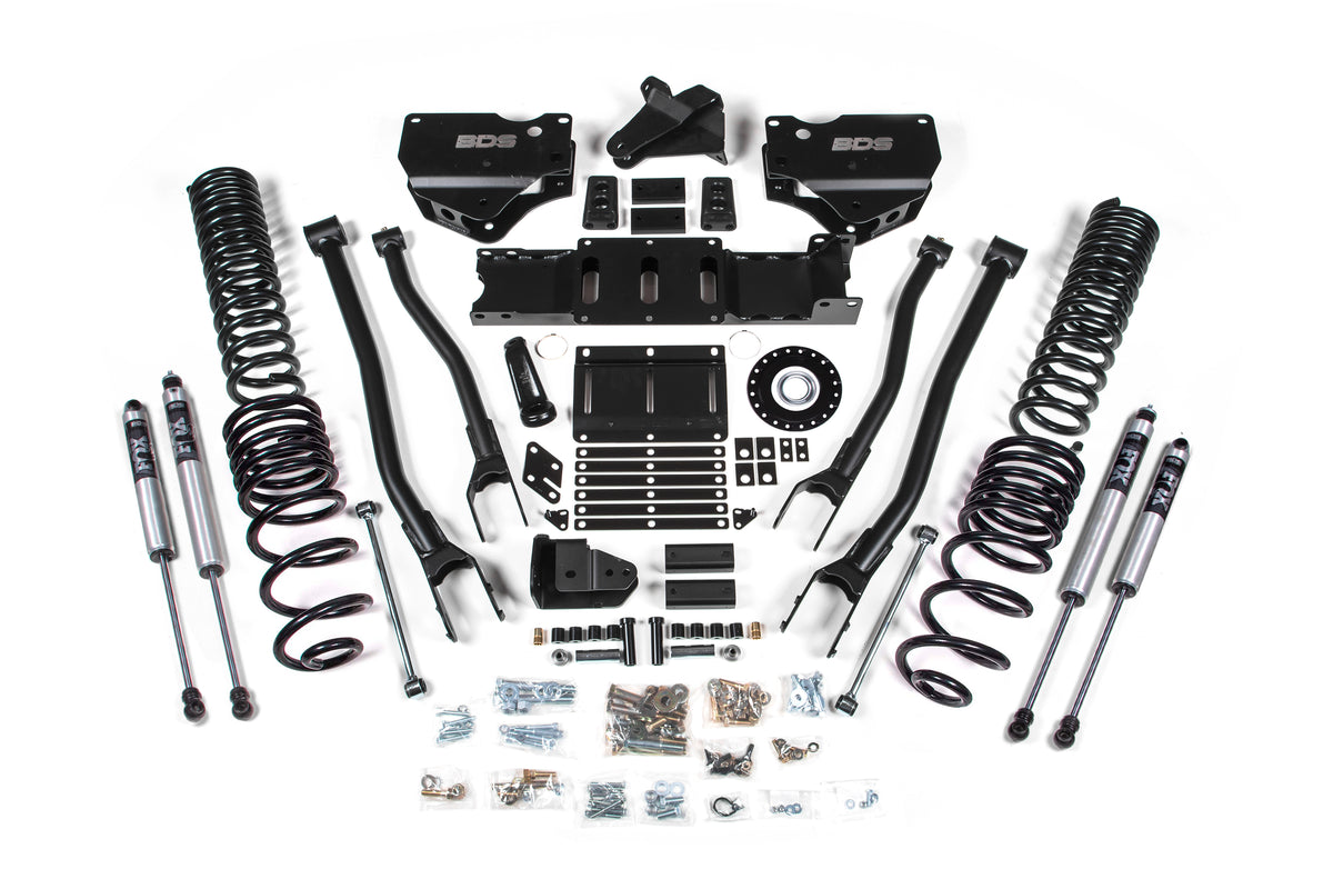 2025 Ram 2500 4WD (Diesel) 6 Inch 4-Link Suspension Lift Kit, 4.5 Inch Rear Lift, Coil Spring - Coil Spring/Bump Stop Extension / FOX 2.0 Performance Series