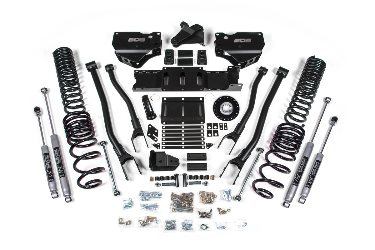 2025 Ram 2500 4WD (Diesel) 6 Inch 4-Link Suspension Lift Kit, 4.5 Inch Rear Lift, Coil Spring - Coil Spring/Bump Stop Extension / NX2 Nitro Series