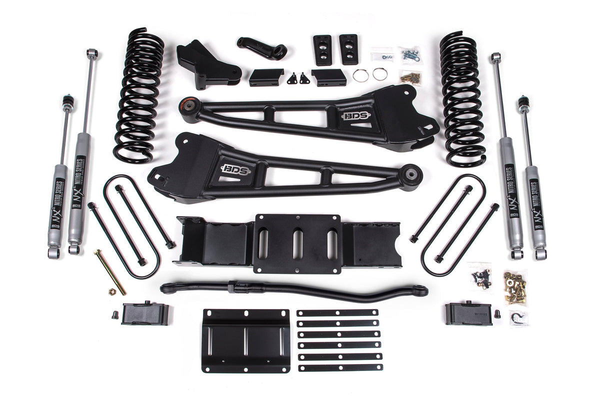 25-26 Ram 3500 4WD (Diesel) 4 Inch Radius Arm Suspension Lift Kit - 3 Inch Block Kit with OE Air Assist / NX2 Nitro Series