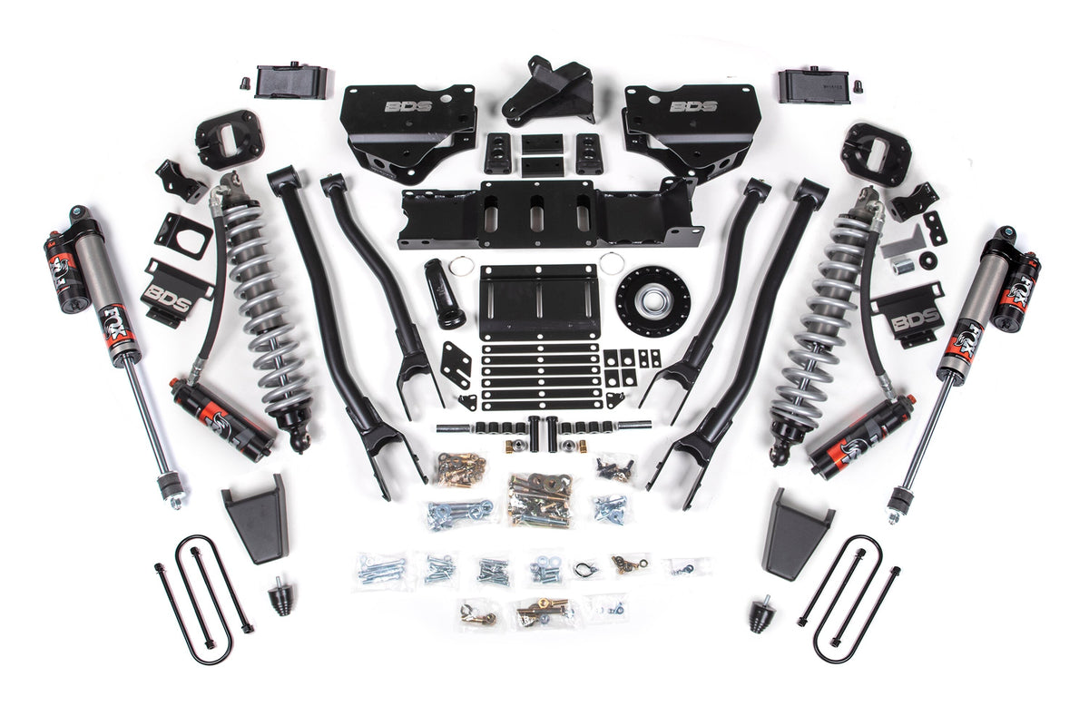 25-26 Ram 3500 (Diesel) 4 Inch 4-Link Suspension Lift Kit W/ Indexing Ring - Coil-Over/Rubber Bump Stop / FOX 2.5 Performance Elite / 2 Inch Block Kit Without Overload