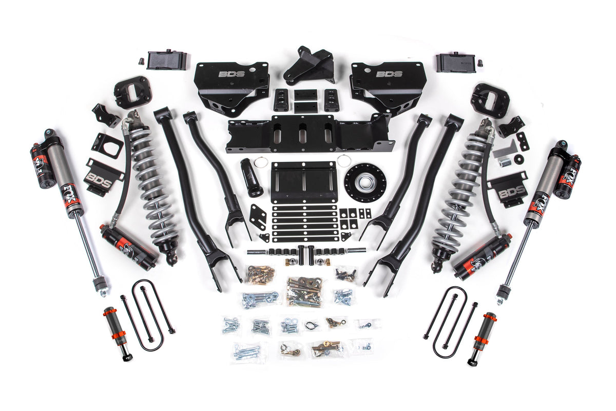25-26 Ram 3500 (Diesel) 4 Inch 4-Link Suspension Lift Kit W/ Indexing Ring - Coil-Over/FOX 2.0 Hydro Bump Stop / FOX 2.5 Performance Elite / 2 Inch Block Kit With Overload