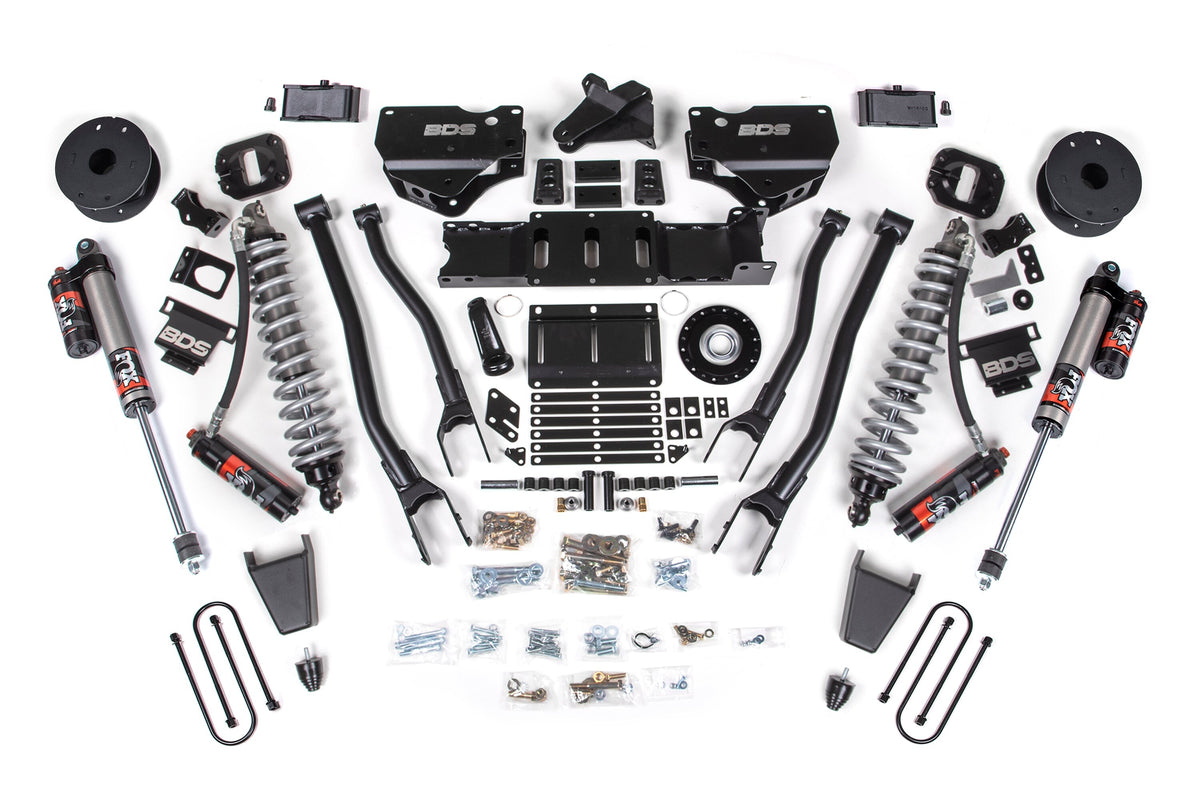 25-26 Ram 3500 (Diesel) 4 Inch 4-Link Suspension Lift Kit W/ Indexing Ring - Coil-Over/Rubber Bump Stop / FOX 2.5 Performance Elite / 3 Inch Block Kit with OE Air Assist