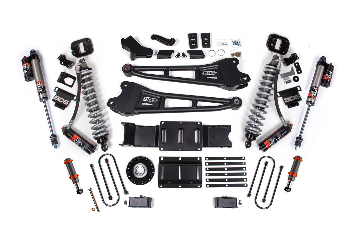 25-26 Ram 3500 (Diesel) 4 Inch Radius Arm Suspension Lift Kit W/ Indexing Ring - Coil-Over/FOX 2.0 Hydro Bump Stop / FOX 2.5 Performance Elite / 2 Inch Block Kit With Overload
