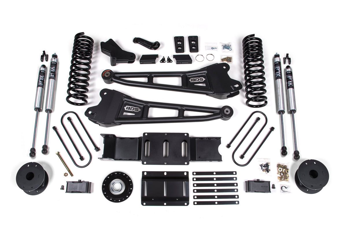 25-26 Ram 3500 (Gas) 4 Inch Radius Arm Suspension Lift Kit W/ Indexing Ring - 3 Inch Block Kit with OE Air Assist / FOX 2.0 Performance Series