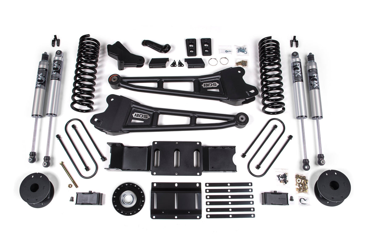 25-26 Ram 3500 (Gas) 4 Inch Radius Arm Suspension Lift Kit W/ Indexing Ring - 3 Inch Block Kit with OE Air Assist / FOX 2.5 Performance Series HTO