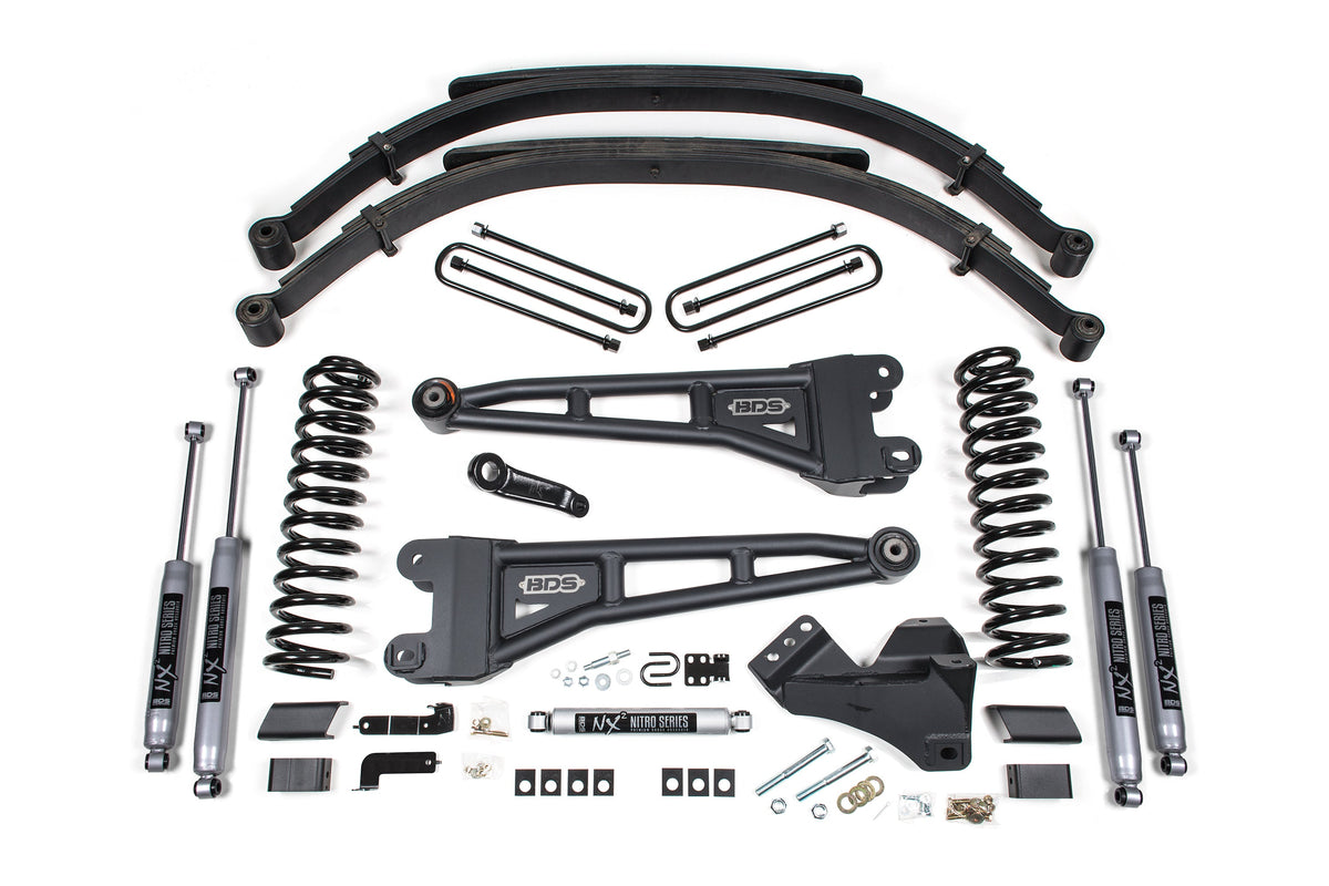 5 Inch Lift Kit w/ Radius Arm Ford F250/F350 Super Duty 23-24 4WD Diesel - Leaf Springs / NX2 Nitro Series