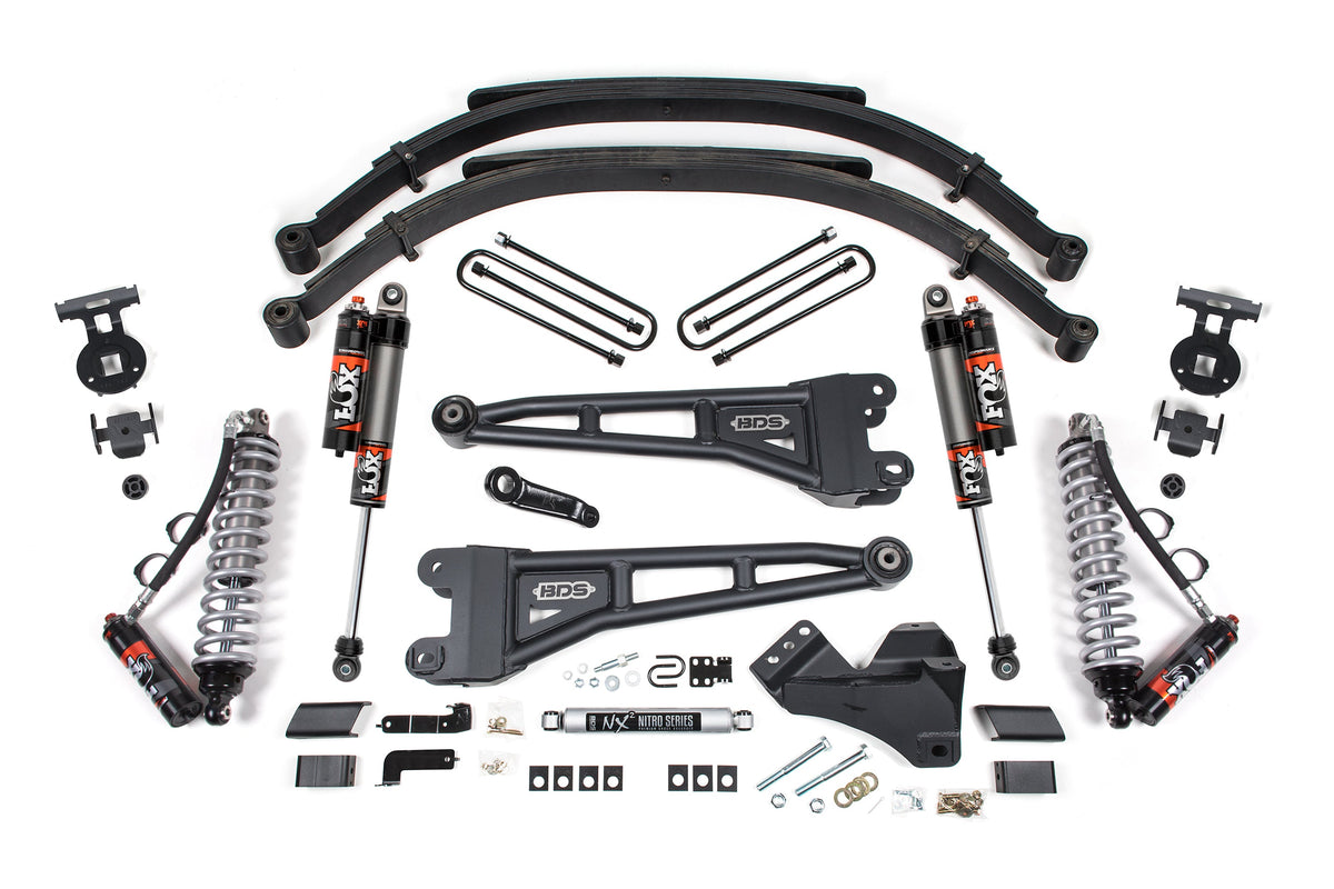 5 Inch Lift Kit w/ Radius Arm Conversion Performance Elite Ford F250/F350 Super Duty 23-24 4WD Diesel - Leaf Springs / FOX 2.5 Performance Elite