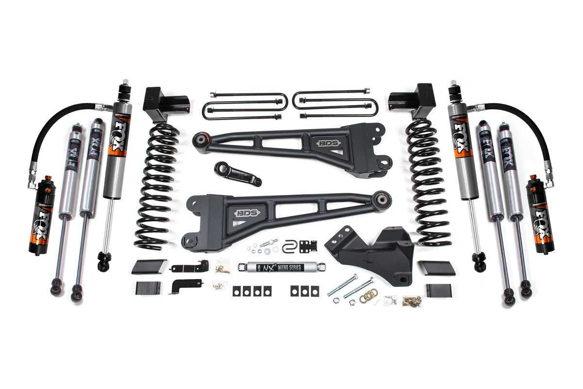 5 Inch Lift Kit w/ Radius Arm Ford F250/F350 Super Duty 23-24 4WD Diesel - 5 Inch Block Kit Without Overload / FOX 2.5 Performance Elite