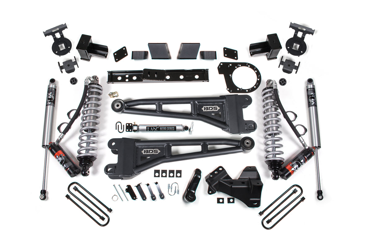 7 Inch Lift Kit w/ Radius Arm FOX 2.5 Performance Elite Ford F250/F350 Super Duty 23-26 Diesel - Block Kit / FOX 2.5 Performance Series HTO