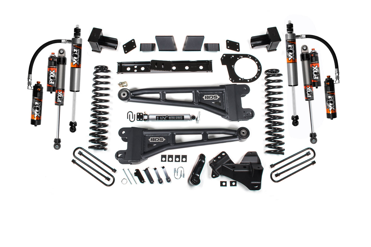 7 Inch Lift Kit w/ Radius Arm Ford F250/F350 Super Duty 23-26 4WD Diesel - Leaf Springs / FOX 2.5 Performance Elite