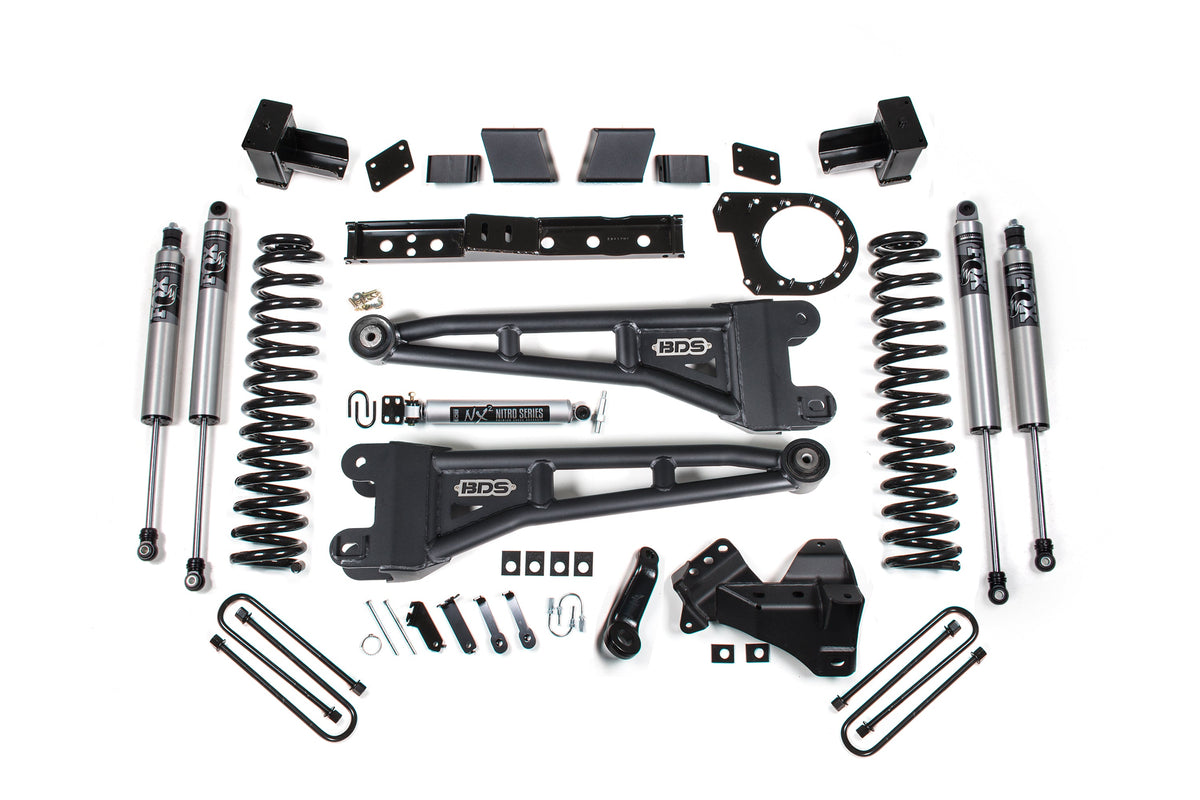 7 Inch Lift Kit w/ Radius Arm Ford F250/F350 Super Duty 23-26 4WD Diesel - Leaf Springs / NX2 Nitro Series