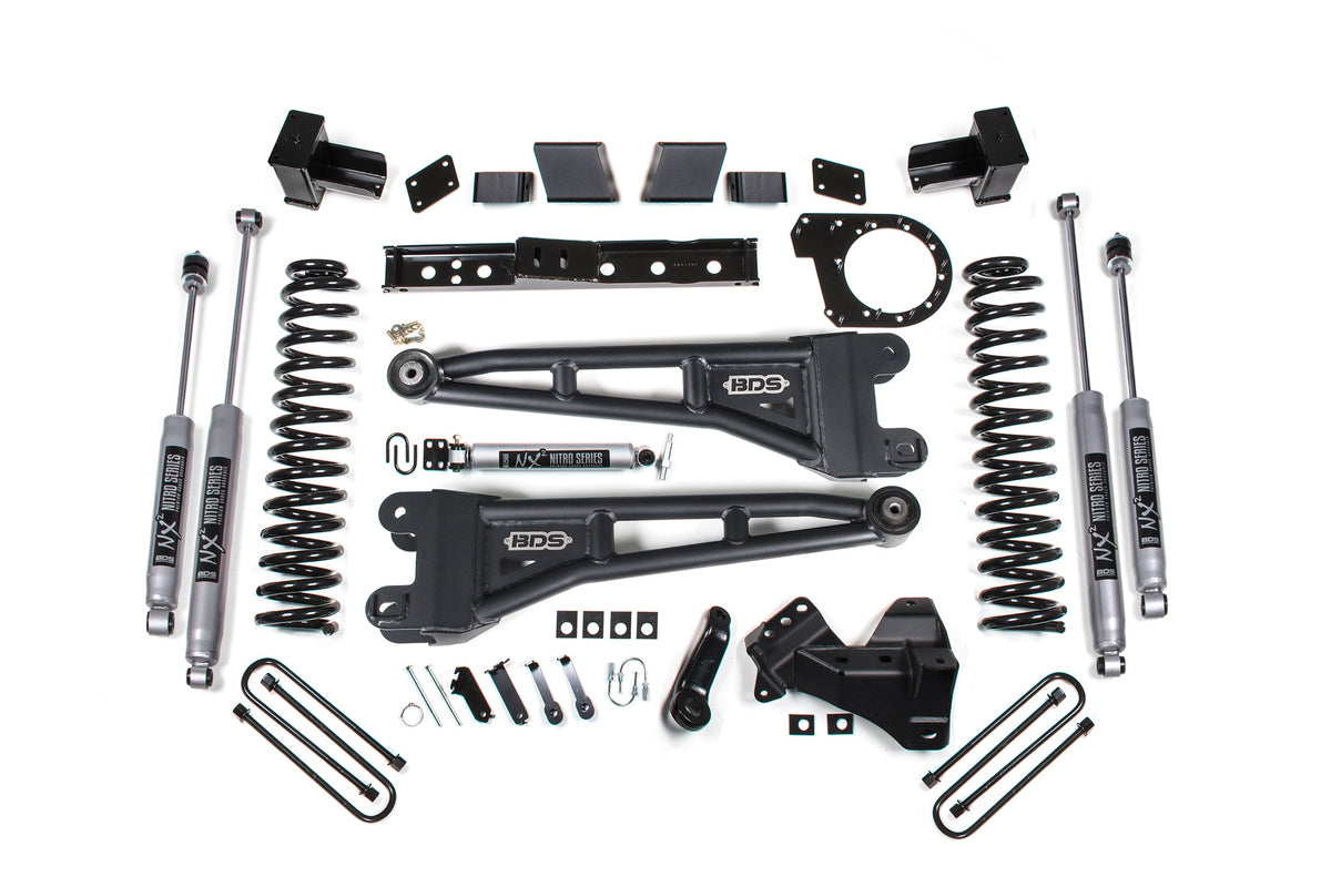 7 Inch Lift Kit w/ Radius Arms Ford F350 Super Duty DRW 23-26 4WD Diesel - FOX 2.5 Performance Elite