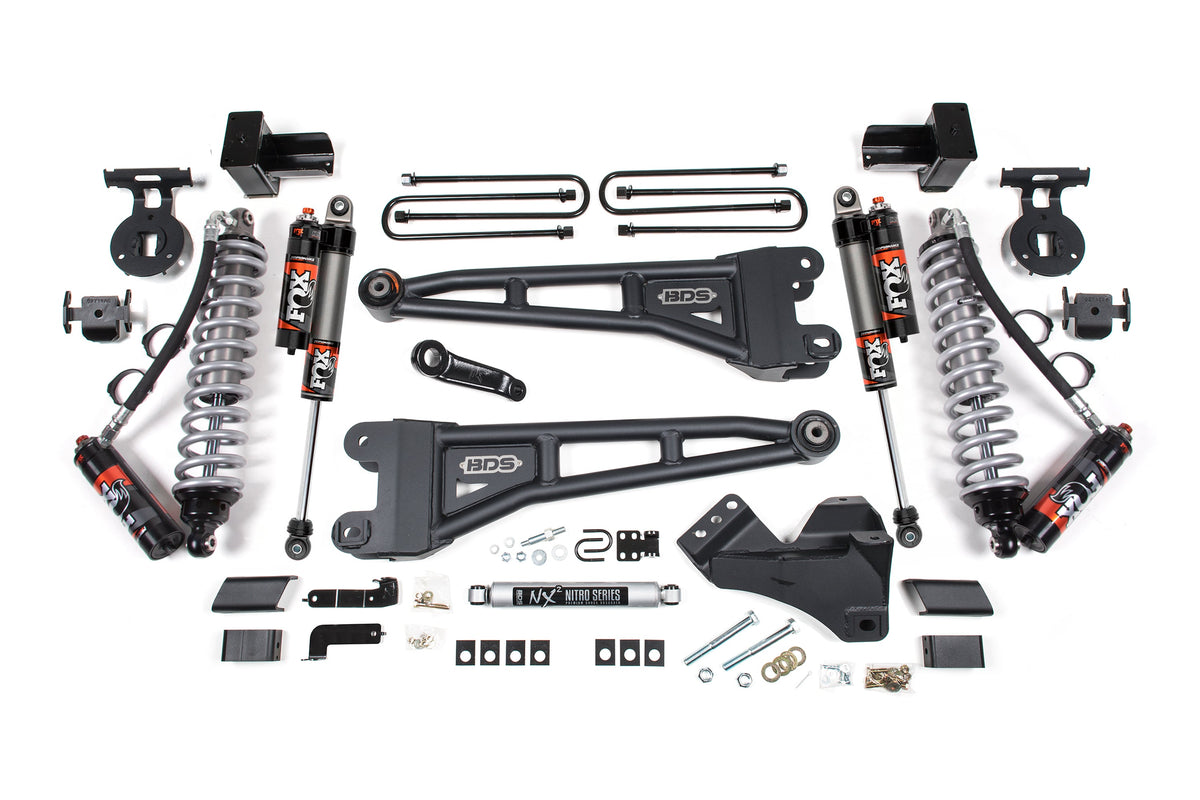 5 Inch Lift Kit w/ Radius Arm FOX 2.5 Performance Elite Coilover Conversion Ford F350 Super Duty DRW 23-26 4WD Diesel - FOX 2.5 Performance Elite