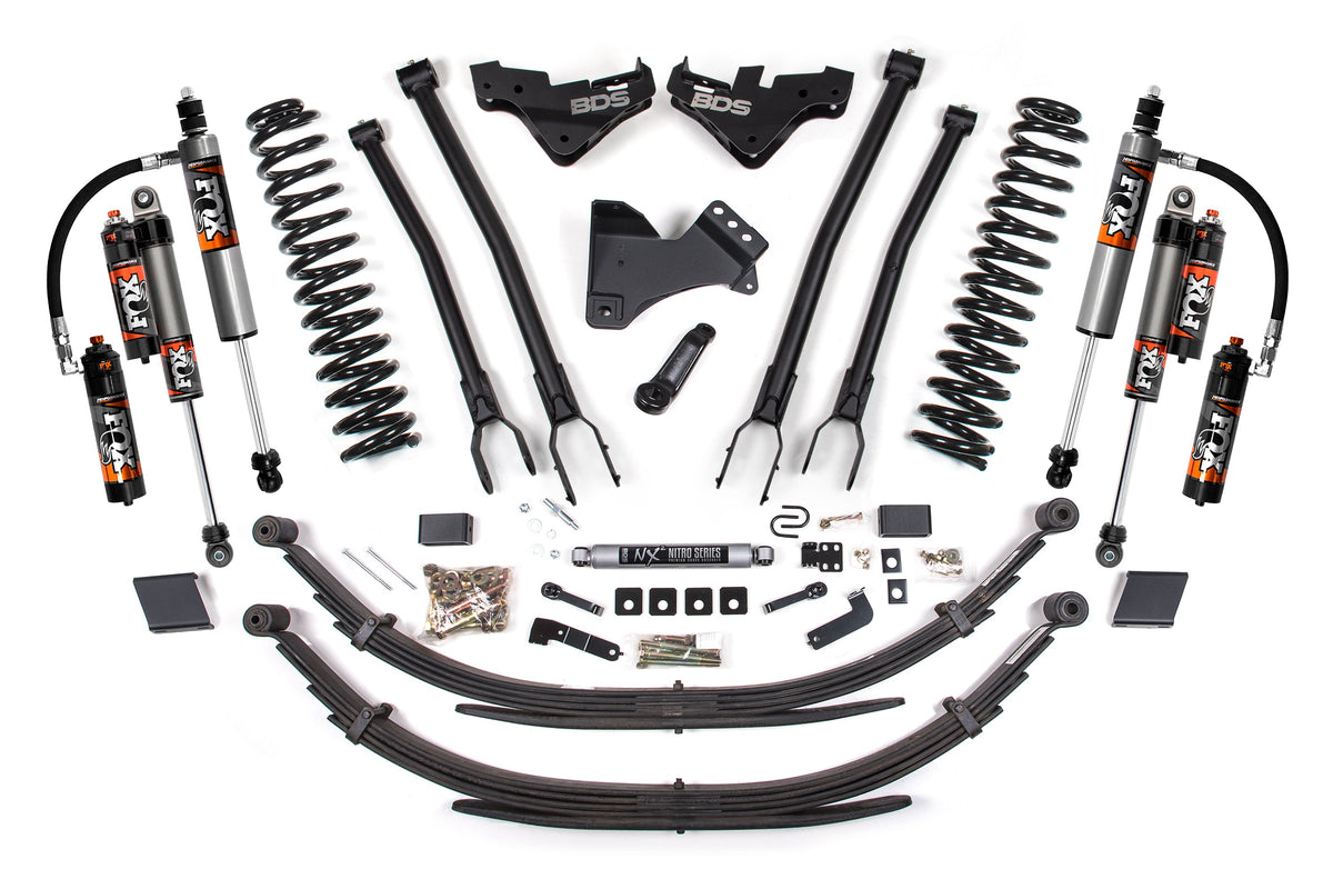 23-26 Ford F-250/F-350 4WD 5 Inch 4-Link Suspension Lift Kit, Diesel - 3 Inch Block Kit Without Overload / FOX 2.5 Performance Elite