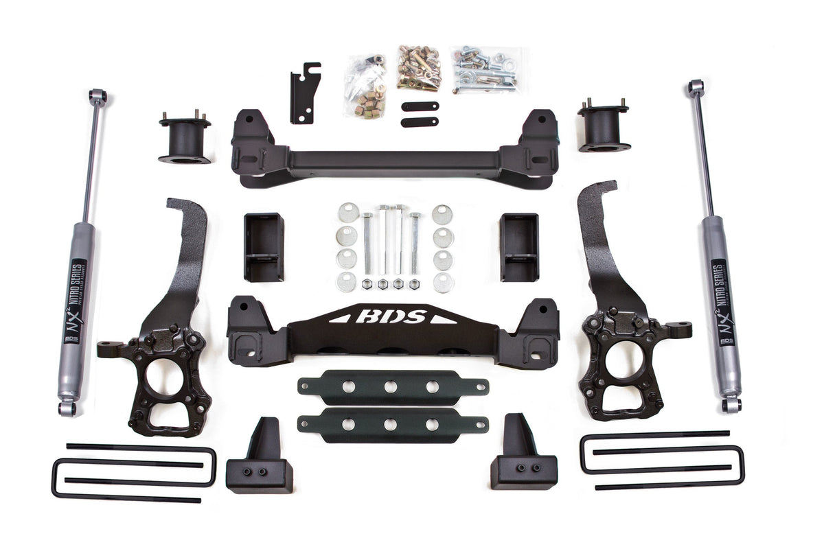 09-13 Ford F150 2wd 6 Inch Suspension Lift Kit, 4 Inch Rear Lift, Block - NX2 Nitro Series