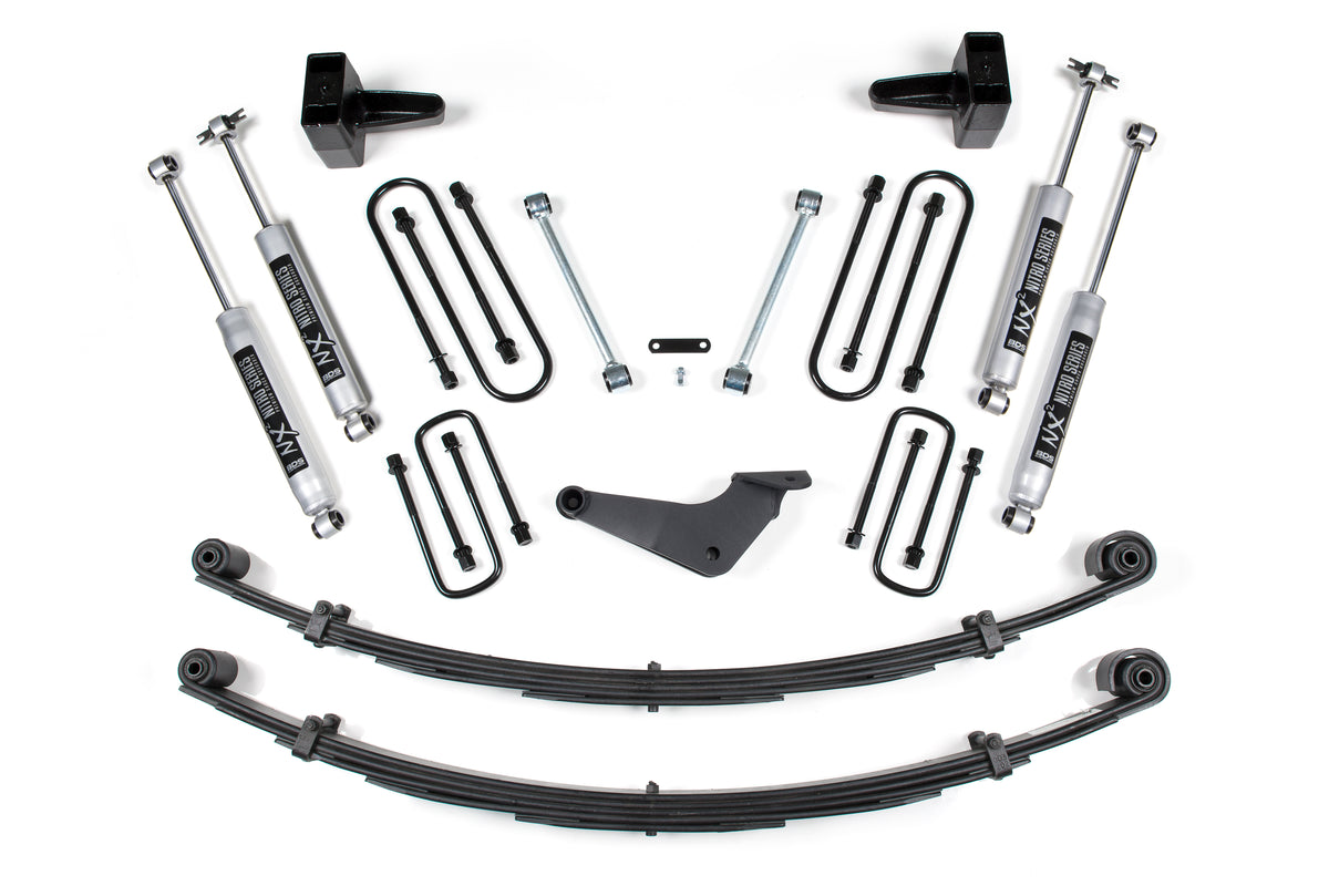 4 Inch Lift Kit Ford F250/F350 Super Duty 99-04 4WD - Radius / With Factory Overload / FOX 2.0 Performance Series