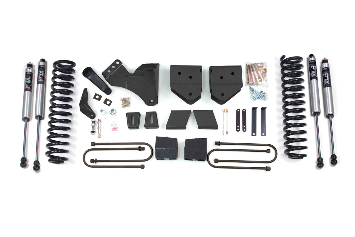 6 Inch Lift Kit Ford F250/F350 Super Duty 05-07 4WD Diesel - 5 Inch Block Kit With Overload / FOX 2.0 Performance Series