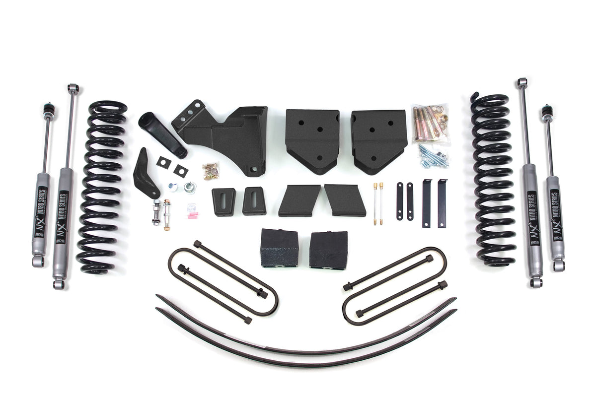 6 Inch Lift Kit Ford F250/F350 Super Duty 05-07 4WD Diesel - 3 Inch Block Kit + Add-A-Leaf With Overload / NX2 Nitro Series