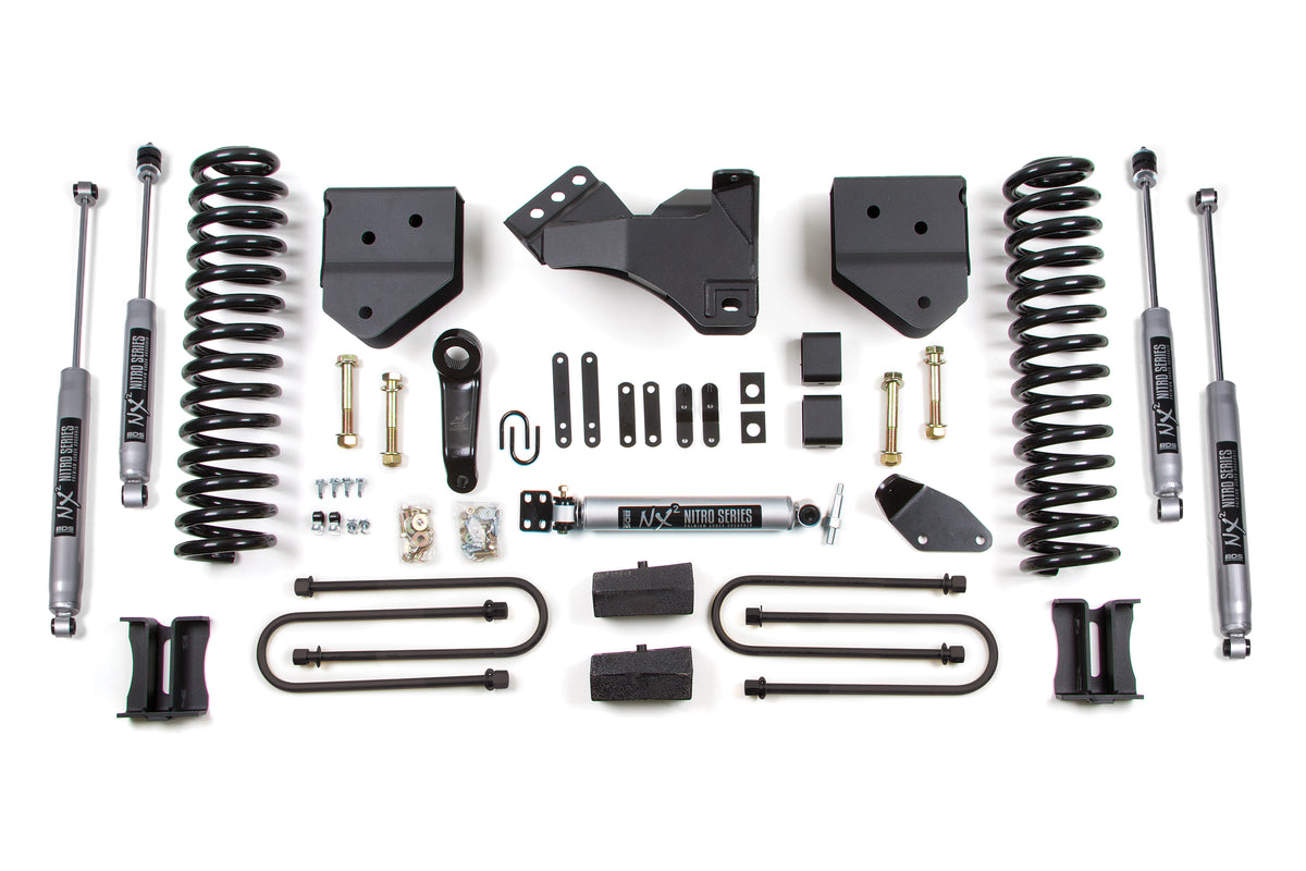 4 Inch Lift Kit Ford F250/F350 Super Duty 08-10 4WD Diesel - Block Kit With Factory Overload / FOX 2.0 Performance Series