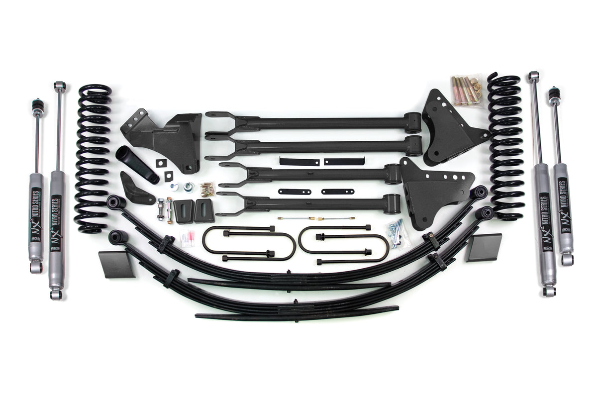 6 Inch Lift Kit w/ 4-Link Ford F250/F350 Super Duty 08-10 4WD Diesel - Leaf Springs / FOX 2.0 Performance Series