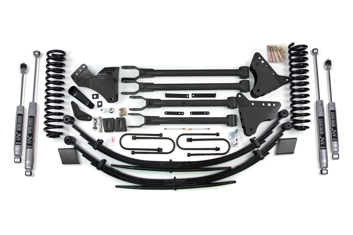 8 Inch Lift Kit w/ 4-Link Ford F250/F350 Super Duty 08-10 4WD Diesel - NX2 Nitro Series