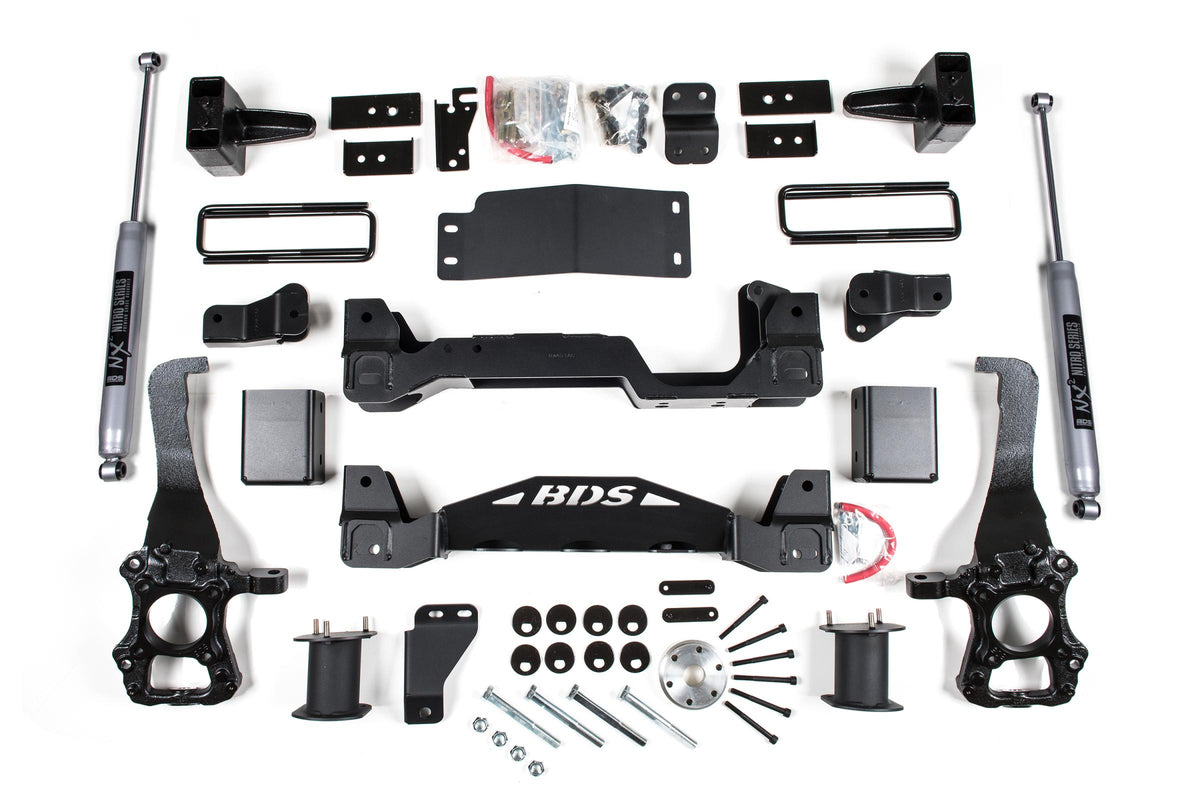6 Inch Lift Kit Ford F150 09-13 4WD 5 Inch Block - Fox 2.0 Performance Shocks