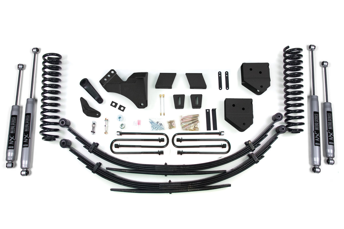 6 Inch Lift Kit Ford F250/F350 Super Duty 11-16 4WD Gas - Factory 3 Inch Rear Blocks / FOX 2.0 Performance Series
