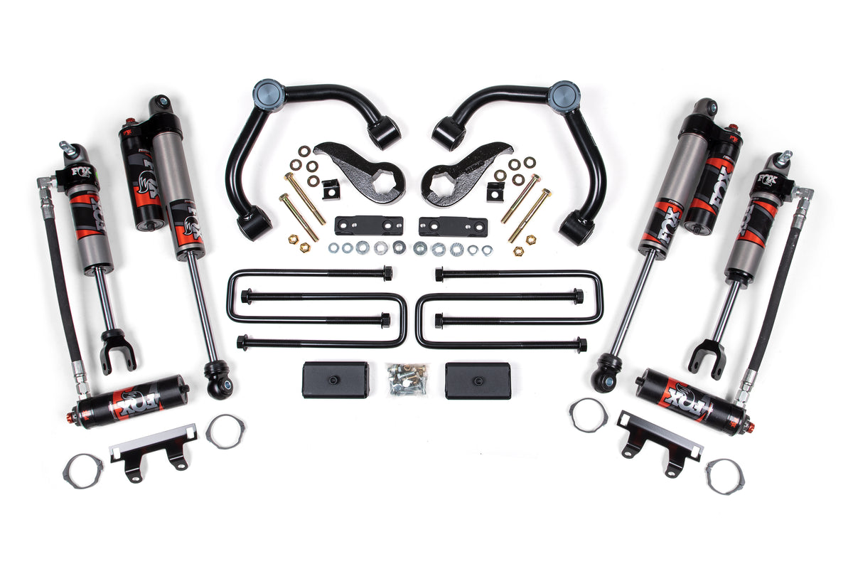 3 Inch Lift Kit Silverado/Sierra 2500HD/3500HD 20-24 - 2 Inch Block Kit With Overload / FOX 2.5 Performance Elite