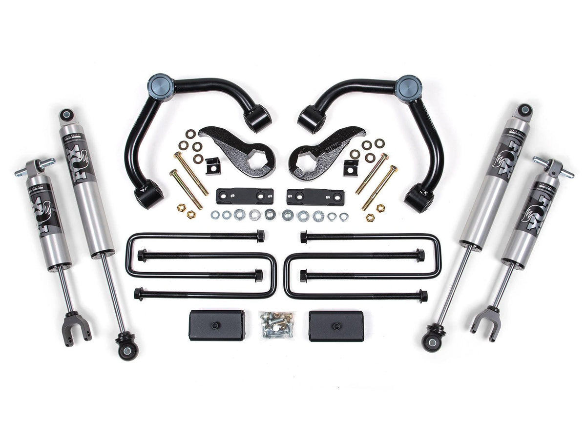 3 Inch Lift Kit Silverado/Sierra 2500HD/3500HD 20-24 - 2 Inch Block Kit With Overload / FOX 2.5 Performance Series HTO