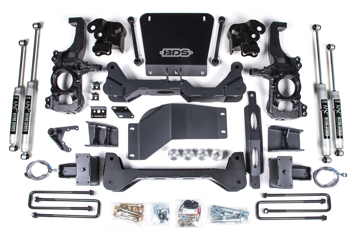 5 Inch Lift Kit Silverado/Sierra 2500HD/3500HD 20-24 4WD - Block Kit Without Factory Overload / FOX 2.0 Performance Series