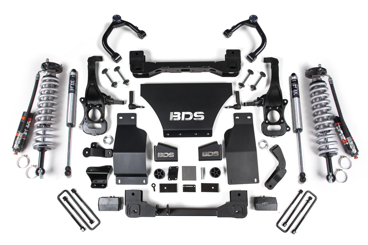 2.5 Inch Lift Kit Chevy Trail Boss or GMC AT4 1500 19-24 4WD Gas - FOX 2.5 Performance Elite Coil-Over / FOX 2.5 Performance Elite Series Shock