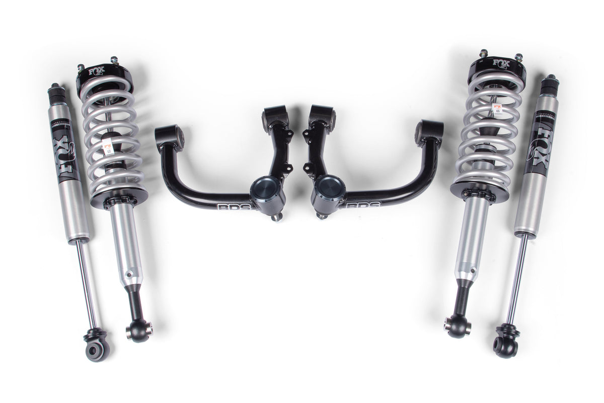 24 Toyota Tacoma 2 Inch Suspension Lift Kit, 0 Inch Rear, BDS UCA - FOX 2.5 Performance Series HTO