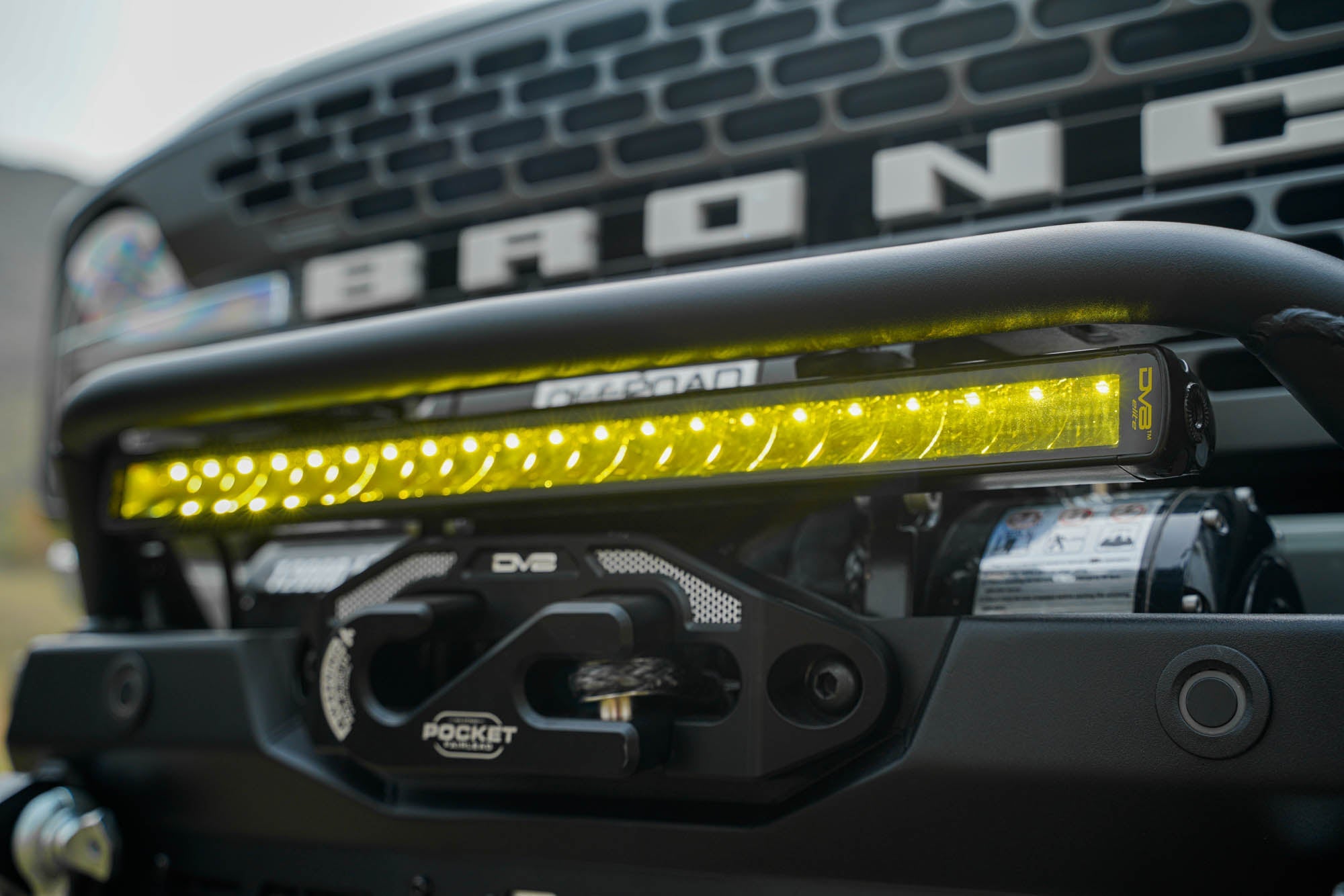 20 Inch Elite Series Amber LED Light Bar Single Row DV8 Offroad