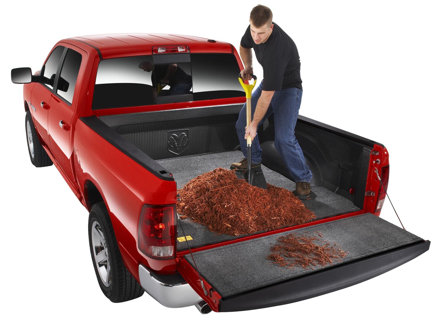 Bedmat For Drop-In Bedliner 2015-2025 Ford F-150 6'7 inch Bed 1/2 Inch Thick Installs Over Existing Plastic Drop In Bed Liner Charcoal BedRug