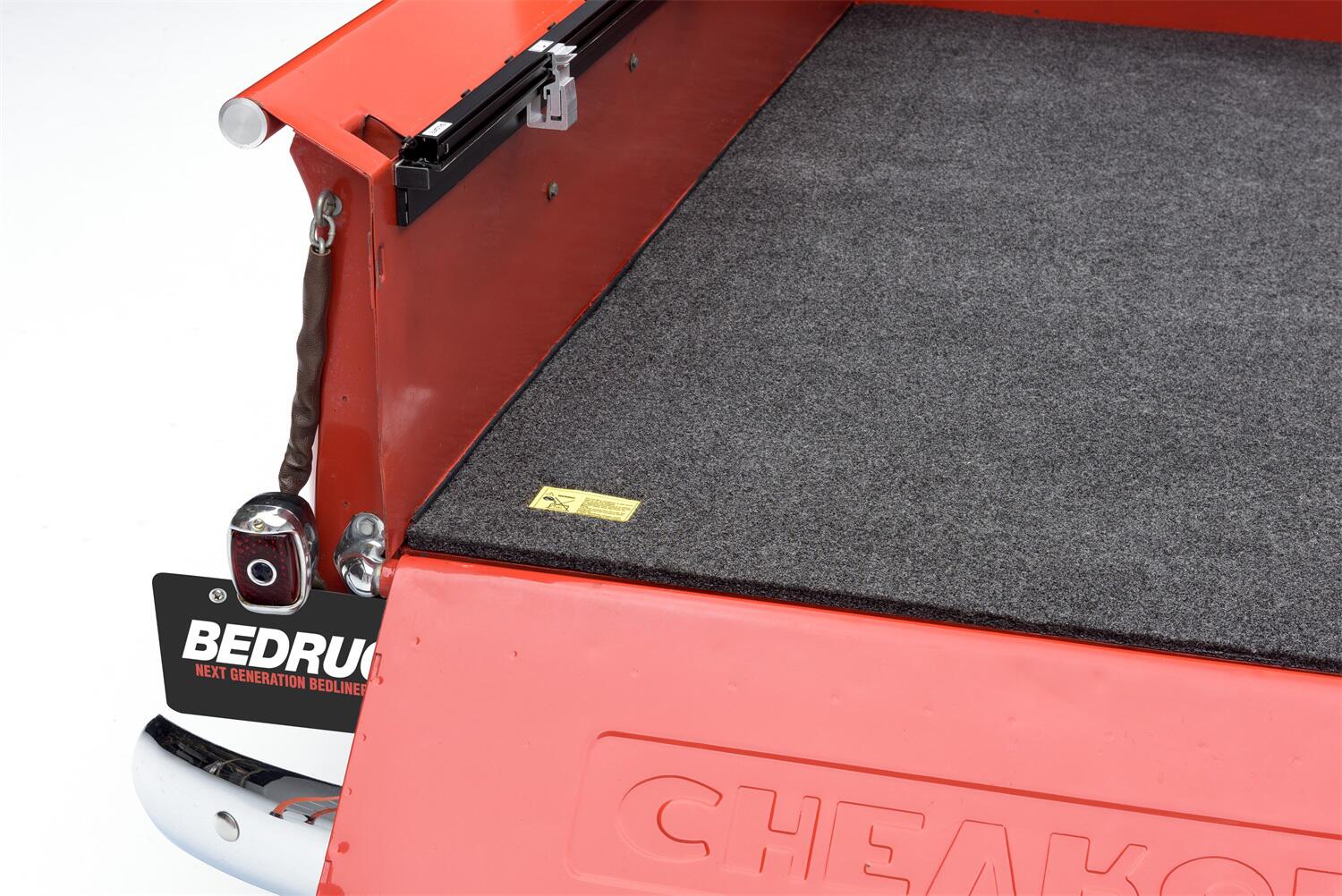 Bed Mat 66 inch X 98 inch Cut To Fit 66 Inch x 98 Inch 1/2 Inch Thick For Use w/Drop In Bed Liner w/o Bed Rail Storage Charcoal BedRug